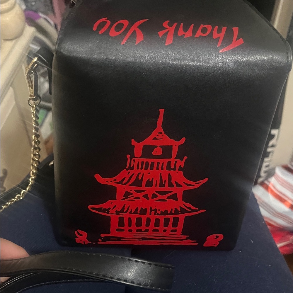 Black and Red Takeout Box Handbag